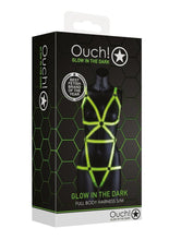 Load image into Gallery viewer, Ouch! Full Body Harness - Glow In The Dark/Green - Medium/Small