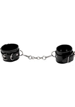 Load image into Gallery viewer, Ouch Premium Bonded Leather Cuffs For Hands Or Ankles - Black