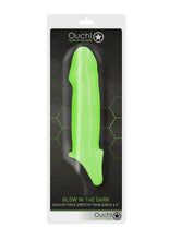 Load image into Gallery viewer, Ouch! Smooth Thick Stretchy Penis Sleeve - Glow In The Dark/Green