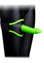 Load image into Gallery viewer, Ouch! Thigh Strap-On - Black/Glow In The Dark/Green