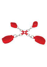 Load image into Gallery viewer, Ouch! Velcro Hand and Leg Cuffs - Red