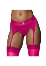 Load image into Gallery viewer, Ouch! Vibrating Strap-On Thong Rechargeable - Pink - Large/Medium