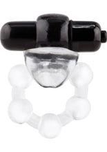 Load image into Gallery viewer, Overtime Silicone Vibrating Cock Ring Waterproof - Black