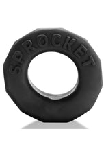 Load image into Gallery viewer, Oxballs Atomic Jock Sprocket Super Stretchy Cock Ring Night Edition - Black