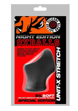 Load image into Gallery viewer, Oxballs Atomic Jock Unit-X Cock Ring and Ball Stretcher Night Edition - Black