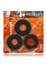 Load image into Gallery viewer, Oxballs Bonemaker Cock Ring Kit - Black - 3 Pack
