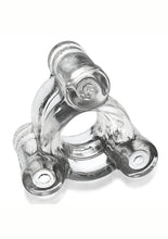 Load image into Gallery viewer, Oxballs Heavy Squeeze Ballstretcher with Stainless Steel Weights - Clear