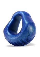 Load image into Gallery viewer, Oxballs Hung Padded Silicone Cock Ring - Blue - 3in