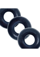 Load image into Gallery viewer, Oxballs Ringer Plus+ Silicone Cock Ring (3 Pack) - Night Edition - Black