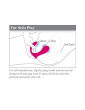 Load image into Gallery viewer, 3Some Double Ecstasy Silicone Rechargeable Vibrator with Remote Control