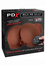 Load image into Gallery viewer, Pdx Elite Milk Me Silly Plug In Pussy and Ass Mega Masturbator with Remote Control - Chocolate