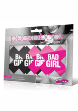 Load image into Gallery viewer, Peekaboo Bad Girl Pasties - Black/Pink