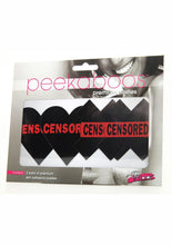Load image into Gallery viewer, Peekaboo Censored Hearts and X Pasties - Black/Red