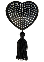 Load image into Gallery viewer, Peekaboo Satin with Stone and Tassel Pasties