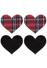 Load image into Gallery viewer, Peekaboo Schoolgirl Hearts Pasties - Red
