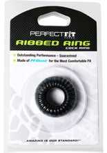 Load image into Gallery viewer, Perfect Fit Ribbed Ring Cock Ring - Black