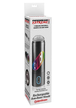 Load image into Gallery viewer, Pipedream Extreme Toyz Rechargeable Roto-Bator Mouth Masturbator - Mouth - Black/Clear/Multicolor