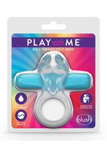 Load image into Gallery viewer, Play with Me Bull Vibrating Cock Ring - Blue