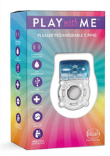 Load image into Gallery viewer, Play with Me Pleaser Rechargeable Cock Ring - Blue