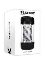 Load image into Gallery viewer, Playboy Spring Fling Rechargeable Stroker - Black/Clear - Large