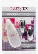 Load image into Gallery viewer, Pocket Exotics Vibrating Double Silver Bullets - Silver