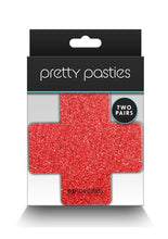 Load image into Gallery viewer, Pretty Pasties Glitter Cross - Red/Silver