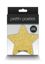Load image into Gallery viewer, Pretty Pasties Glitter Stars - Black/Gold
