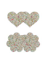 Load image into Gallery viewer, Pretty Pasties Heart and Flower - Glow In The Dark/Multicolor