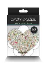 Load image into Gallery viewer, Pretty Pasties Heart and Flower - Glow In The Dark/Multicolor