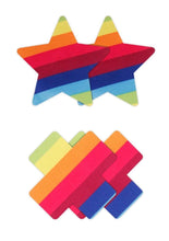 Load image into Gallery viewer, Pretty Pasties Pride Cross and Star - Multicolor/Rainbow