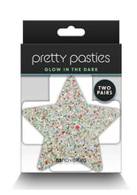 Load image into Gallery viewer, Pretty Pasties Star and Cross - Glow In The Dark/Multicolor