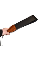 Load image into Gallery viewer, Prowler Red Leather and Wood Flapper Paddle - Black/Brown