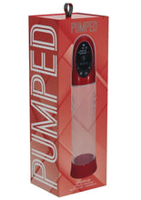 Load image into Gallery viewer, Pumped Cyberpulse 13 Function Automatic Rechargeable Penis Pump - Metallic - Red