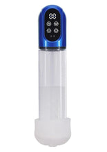 Load image into Gallery viewer, Pumped Engage 6 Function Automatic Rechargeable Penis Pump - Metallic - Blue