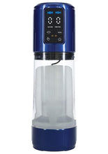 Load image into Gallery viewer, Pumped Ultralift 10 Function Rechargeable Masturbator - Metallic - Blue