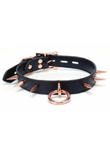 Load image into Gallery viewer, Punishment Spiked Choker - Rose Gold