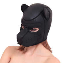 Load image into Gallery viewer, Puppy Hood/Mask Neoprene (Black)
