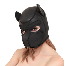 Load image into Gallery viewer, Puppy Hood/Mask Neoprene (Black)