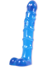 Load image into Gallery viewer, Raging Hard-Ons - Slimline Anal Series - Ass Play Ballsy Dildo with Balls - Blue/Cobalt Blue - 5.5in
