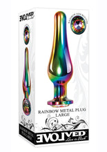 Load image into Gallery viewer, Rainbow Metal Anal Plug - Metal/Multicolor - Large