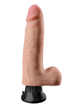 Load image into Gallery viewer, Real Feel Deluxe No. 4 Wallbanger Vibrating Dildo with Balls - Flesh/Vanilla - 7.5in