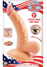 Load image into Gallery viewer, Real Skin All American Mini Whoppers Dildo with Balls - Vanilla - 5in