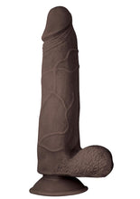 Load image into Gallery viewer, Realcocks Dual Layered #4 Bendable Thick Dildo - Brown/Chocolate - 8in