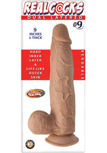 Load image into Gallery viewer, Realcocks Dual Layered #9 Bendable Thick Dildo - Caramel - 9in