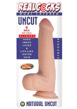 Load image into Gallery viewer, Realcocks Dual Layered Uncut Slider Fat Dick Dildo - Vanilla - 9in