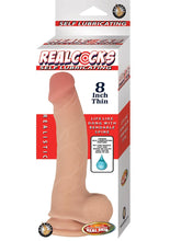 Load image into Gallery viewer, Realcocks Self Lubricating Bendable Thin Dildo with Balls - Vanilla - 8in