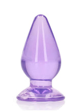 Load image into Gallery viewer, Realrock Crystal Clear Anal Plus - Clear/Purple - 3.5in