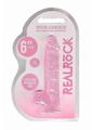 Load image into Gallery viewer, Realrock Crystal Clear Dildo with Balls - Pink - 6in