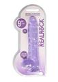 Load image into Gallery viewer, Realrock Crystal Clear Dildo with Balls - Purple - 9in