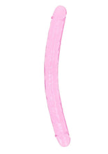 Load image into Gallery viewer, Realrock Crystal Clear Double Dong - Pink - 13in